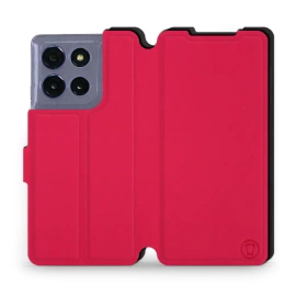 Hülle für Motorola Moto G86 5G - Farbe Rot mit Schwarz