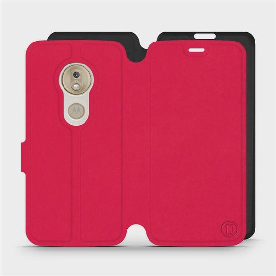 Hülle für Motorola Moto G7 Play - Farbe Rot mit Schwarz