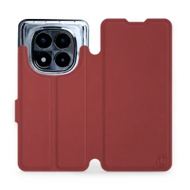 Hülle für Xiaomi POCO X7 - Farbe Dunkelrot mit Schwarz