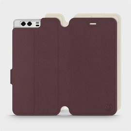 Hülle für Huawei P10 - Farbe Burgund mit Platin