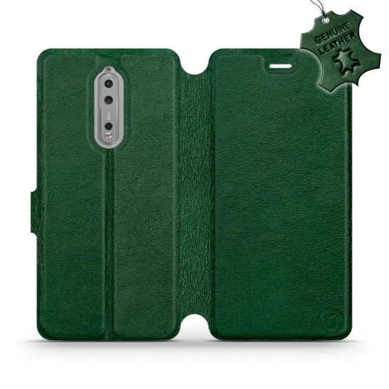 Hülle für Nokia 8 - Farbe Green Leather
