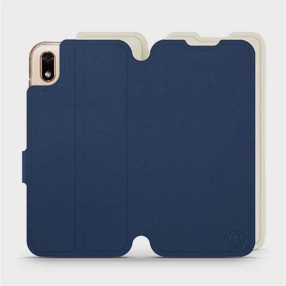 Hülle für Huawei Y5 2019 - Farbe Marineblau mit Platin