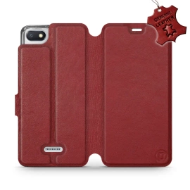 Hülle für Xiaomi Redmi 6A - Farbe Dark Red Leather