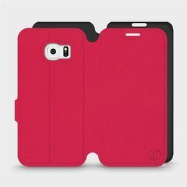 Hülle für Samsung Galaxy S6 Edge - Farbe Rot mit Schwarz