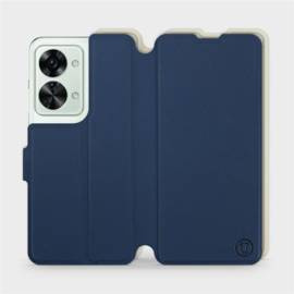 Hülle für OnePlus Nord 2T 5G - Farbe Marineblau mit Platin