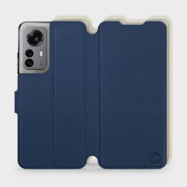 Hülle für Xiaomi 12X - Farbe Marineblau mit Platin