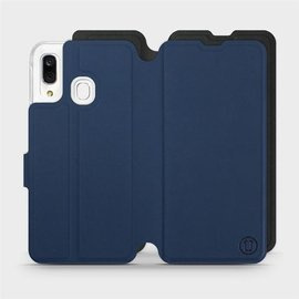 Hülle für Samsung Galaxy A40 - Farbe Marine mit Schwarz