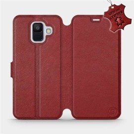 Hülle für Samsung Galaxy A6 2018 - Farbe Dark Red Leather