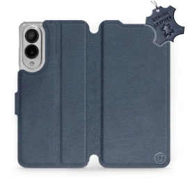 Hülle für Samsung Galaxy S25 Edge - Farbe Blue Leather