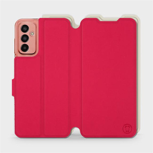 Hülle für Samsung Galaxy M13 - Farbe Rot mit Platin