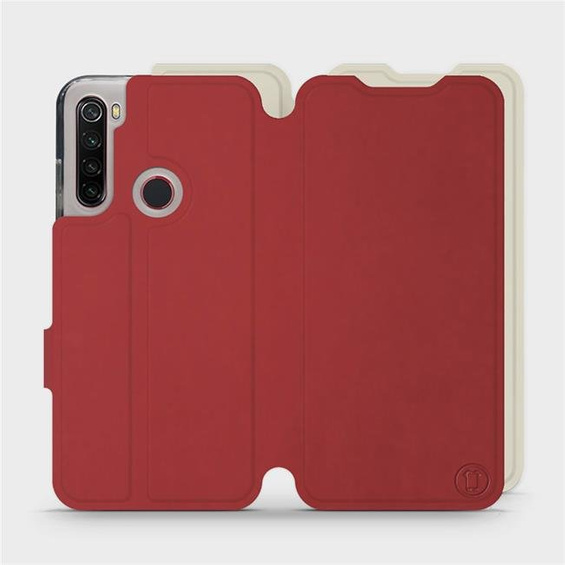 Hülle für Xiaomi Redmi Note 8 - Farbe Dunkelrot mit Platin