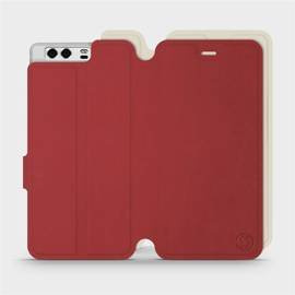 Hülle für Huawei P10 - Farbe Dunkelrot mit Platin