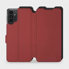 Hülle für Samsung Galaxy A13 5G - Farbe Dunkelrot mit Schwarz