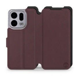 Hülle für OPPO Find X9 - Farbe Burgund mit Platin