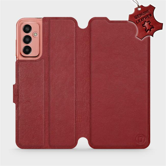 Hülle für Samsung Galaxy M13 - Farbe Dark Red Leather