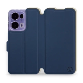 Hülle für OPPO Reno 13 Pro - Farbe Marineblau mit Platin