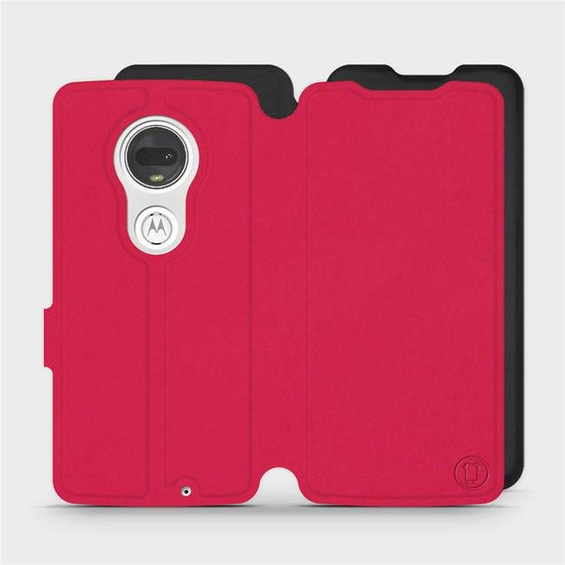Hülle für Motorola Moto G7 - Farbe Rot mit Schwarz