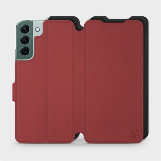 Hülle für Samsung Galaxy S22 Plus - Farbe Dunkelrot mit Schwarz