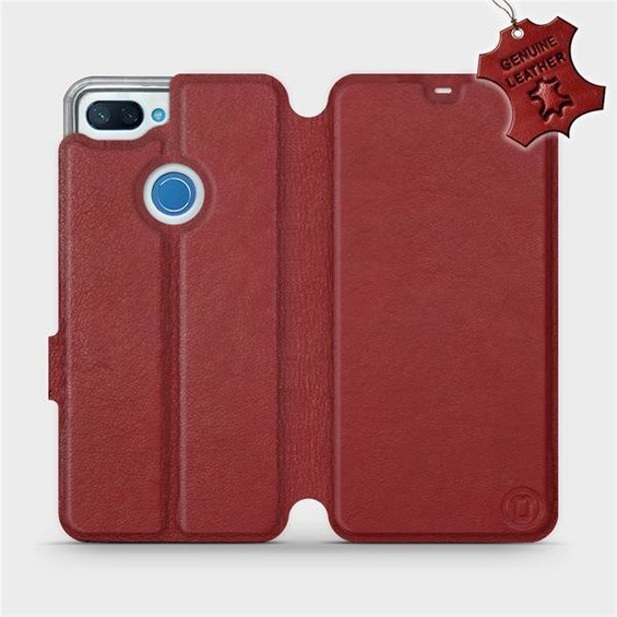Hülle für Xiaomi Mi 8 Lite - Farbe Dark Red Leather