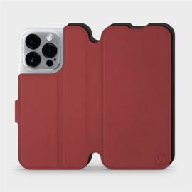 Hülle für Apple iPhone 14 Pro - Farbe Dunkelrot mit Schwarz