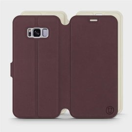 Hülle für Samsung Galaxy S8 - Farbe Burgund mit Platin