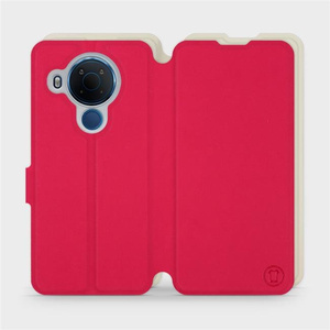 Hülle für Nokia 5.4 - Farbe Rot mit Platin