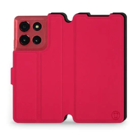 Hülle für Motorola Moto G86 Power 5G - Farbe Rot mit Schwarz