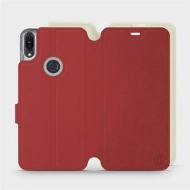 Hülle für Asus Zenfone Max Pro M1 ZB602KL - Farbe Dunkelrot mit Platin