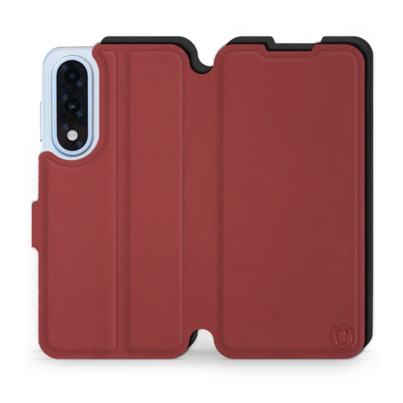 Hülle für OnePlus Nord 5 - Farbe Dunkelrot mit Schwarz