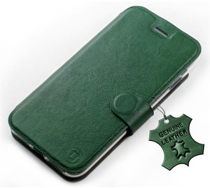 Hülle für Xiaomi Redmi Note 9 - Farbe Green Leather