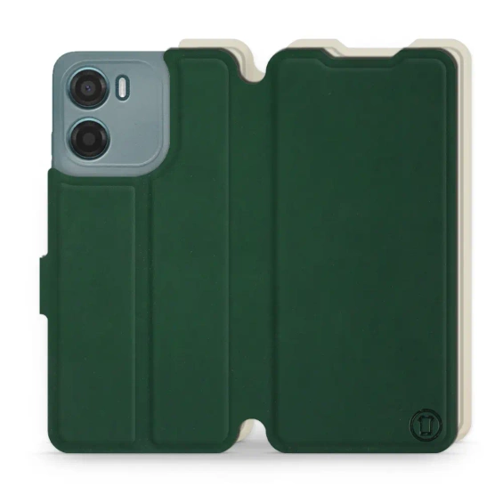 Hülle für Motorola Moto G05 - Farbe Grün mit Platin