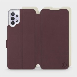 Hülle für Samsung Galaxy A32 5G - Farbe Burgund mit Platin
