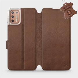 Hülle für Motorola Moto G9 Plus - Farbe Brown Leather