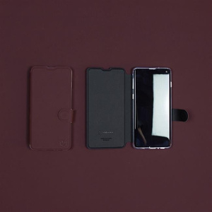 Hülle für Samsung Galaxy S9 - Farbe Burgund mit Schwarz