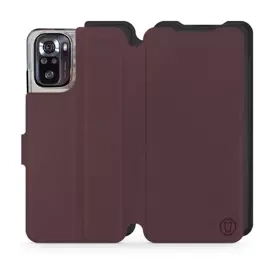 Hülle für Xiaomi POCO M5s - Farbe Burgund mit Schwarz