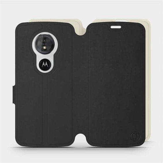 Hülle für Motorola Moto E5 - Farbe Schwarz mit Platin
