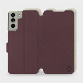 Hülle für Samsung Galaxy S21 FE - Farbe Burgund mit Platin