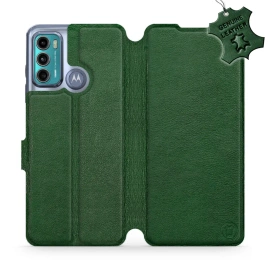 Hülle für Motorola Moto G60 - Farbe Green Leather