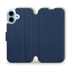 Hülle für Apple iPhone 17 - Farbe Marineblau mit Platin