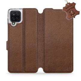 Hülle für Samsung Galaxy A12 - Farbe Brown Leather