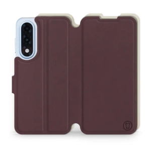 Hülle für OnePlus Nord 5 - Farbe Burgund mit Platin