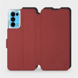 Hülle für OPPO RENO 5 5G - Farbe Dunkelrot mit Schwarz