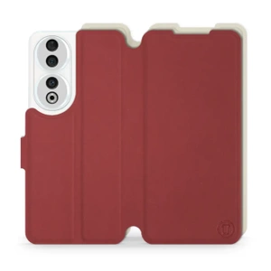 Hülle für Huawei Honor 90 - Farbe Dunkelrot mit Platin