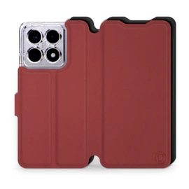 Hülle für Xiaomi 14T Pro - Farbe Dunkelrot mit Schwarz