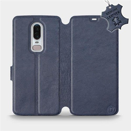 Hülle für OnePlus 6 A6000 - Farbe Blue Leather