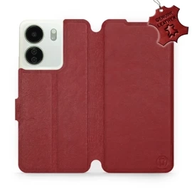 Hülle für Xiaomi Redmi 13C - Farbe Dark Red Leather