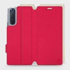 Hülle für Sony Xperia 5 II - Farbe Rot mit Platin