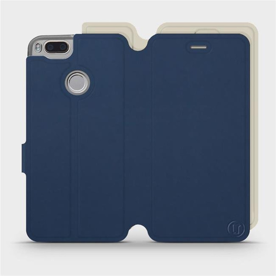 Hülle für Xiaomi Mi A1 - Farbe Marineblau mit Platin