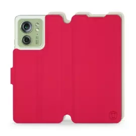 Hülle für Motorola Edge 40 - Farbe Rot mit Platin