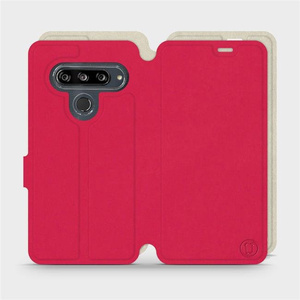 Hülle für LG G8s ThinQ - Farbe Rot mit Platin